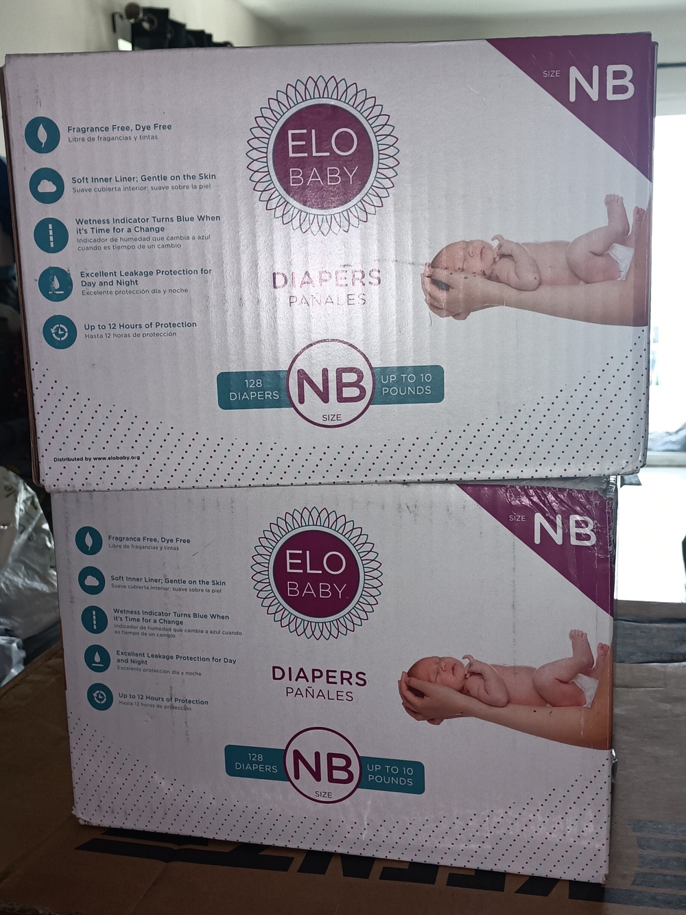 ELO Baby NB Newborn Diapers - White & Pink Packaging